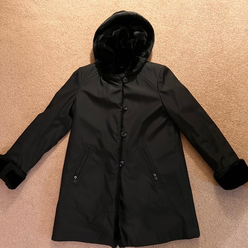 Mark Mew York black lined winter jacket
